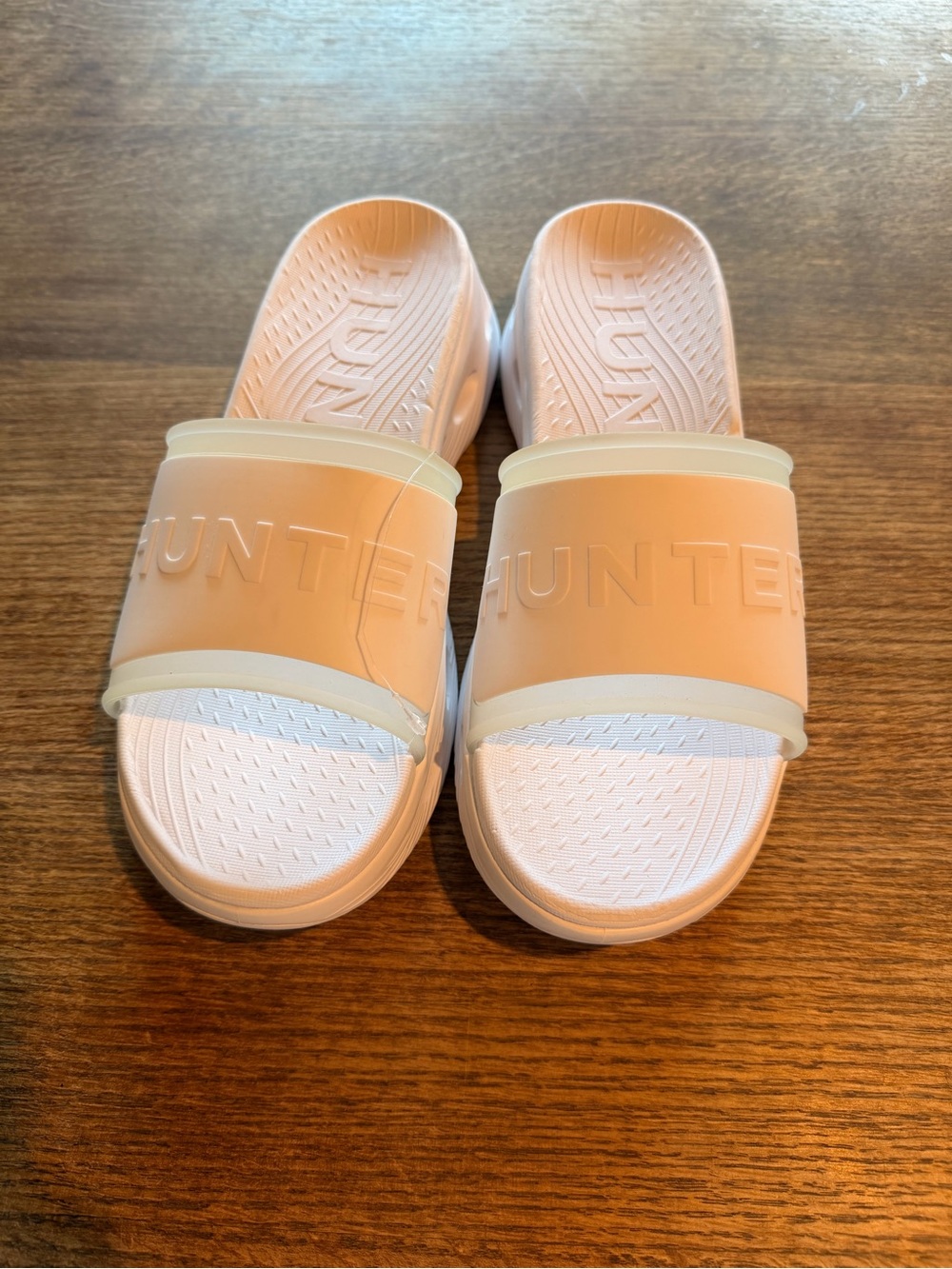 Hunter white  Slide Sandals